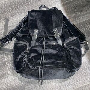 Black Velvet Backpack